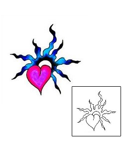 Heart Tattoo Religious & Spiritual tattoo | JJF-00017