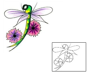 Dragonfly Tattoo Plant Life tattoo | JJF-00036