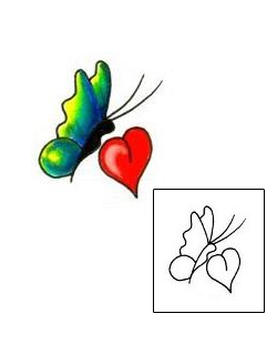 Heart Tattoo Insects tattoo | JJF-00037