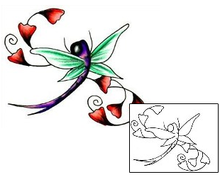 Dragonfly Tattoo Plant Life tattoo | JJF-00038
