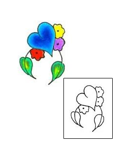 Heart Tattoo Plant Life tattoo | JJF-00043