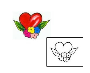 Heart Tattoo Plant Life tattoo | JJF-00047