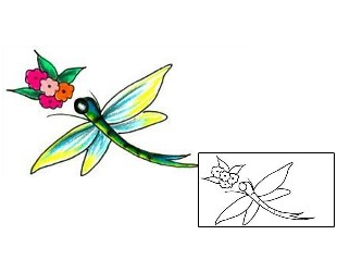 Dragonfly Tattoo Plant Life tattoo | JJF-00085