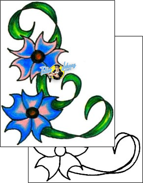 Flower Tattoo plant-life-flowers-tattoos-jennifer-james-jjf-00090