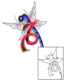 Wings Tattoo Insects tattoo | JJF-00193