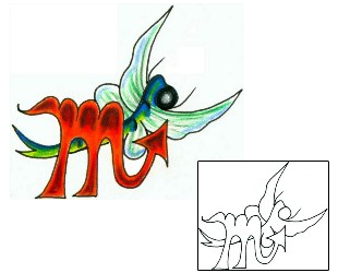 Zodiac Tattoo Insects tattoo | JJF-00227