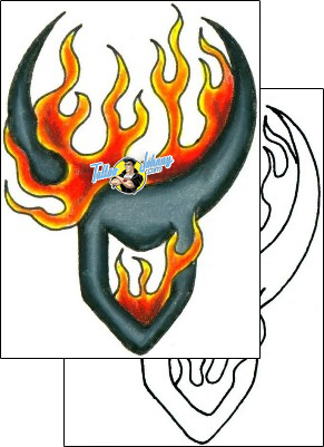 Fire – Flames Tattoo miscellaneous-fire-tattoos-jennifer-james-jjf-00235