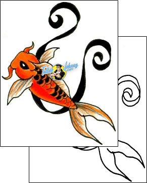 Fish Tattoo tattoo-styles-cartoon-tattoos-jennifer-james-jjf-00246