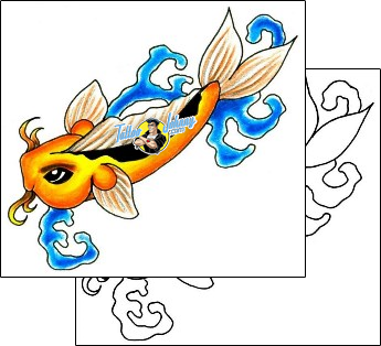 Fish Tattoo tattoo-styles-cartoon-tattoos-jennifer-james-jjf-00251