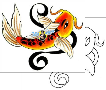 Fish Tattoo tattoo-styles-cartoon-tattoos-jennifer-james-jjf-00254