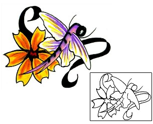 Dragonfly Tattoo Plant Life tattoo | JJF-00287