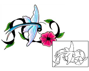 Dragonfly Tattoo Plant Life tattoo | JJF-00288