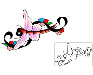Dragonfly Tattoo Plant Life tattoo | JJF-00289