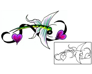 Heart Tattoo Insects tattoo | JJF-00290