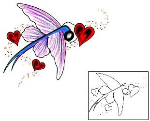 Heart Tattoo Insects tattoo | JJF-00291