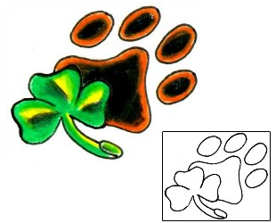 Paw Print Tattoo Ethnic tattoo | JJF-00302