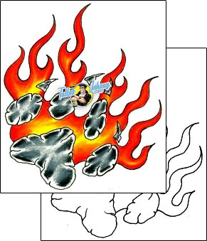 Fire – Flames Tattoo miscellaneous-fire-tattoos-jennifer-james-jjf-00304