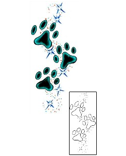 Paw Print Tattoo JJF-00308