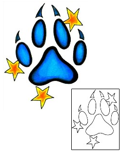 Paw Print Tattoo Astronomy tattoo | JJF-00309