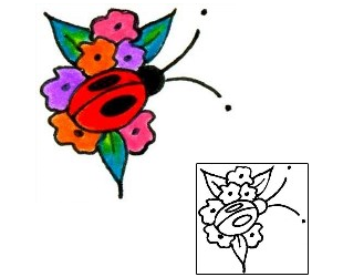 Ladybug Tattoo Insects tattoo | JJF-00317