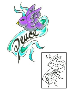 Peace Symbol Tattoo Miscellaneous tattoo | JJF-00350