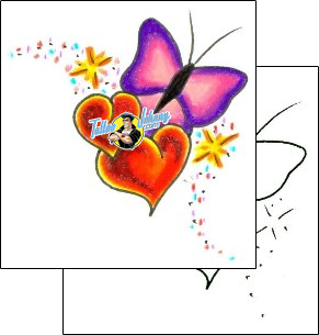 Heart Tattoo insects-butterfly-tattoos-jennifer-james-jjf-00367