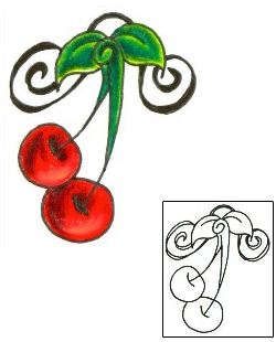 Cherry Tattoo Specific Body Parts tattoo | JJF-00371