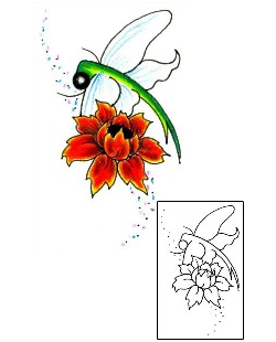 Dragonfly Tattoo Plant Life tattoo | JJF-00443