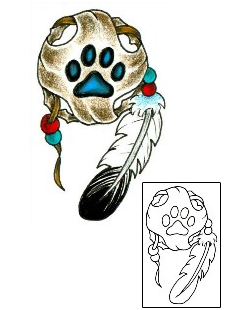 Paw Print Tattoo Miscellaneous tattoo | JJF-00450