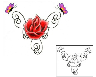 Butterfly Tattoo Specific Body Parts tattoo | JJF-00458