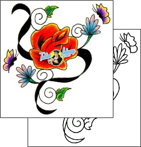 Wings Tattoo plant-life-flowers-tattoos-jennifer-james-jjf-00465