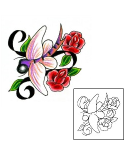 Dragonfly Tattoo Plant Life tattoo | JJF-00522