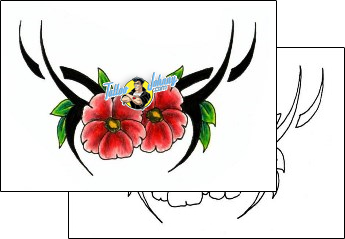 Flower Tattoo plant-life-flowers-tattoos-jennifer-james-jjf-00534
