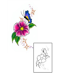 Butterfly Tattoo Plant Life tattoo | JJF-00538