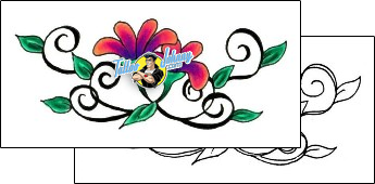 Flower Tattoo plant-life-flowers-tattoos-jennifer-james-jjf-00542