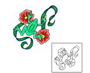Frog Tattoo Plant Life tattoo | JJF-00567