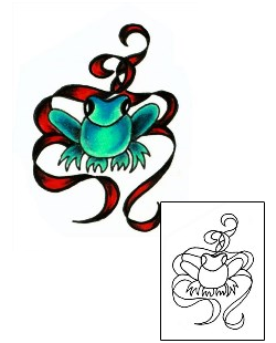 Ribbon Tattoo Reptiles & Amphibians tattoo | JJF-00579