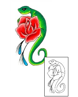 Lizard Tattoo Plant Life tattoo | JJF-00620