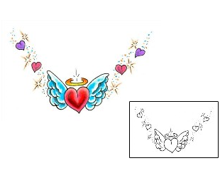 Heart Tattoo Specific Body Parts tattoo | JJF-00627