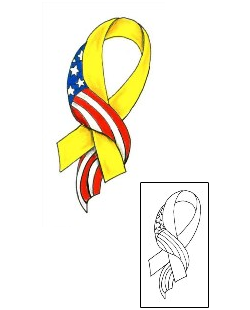 Ribbon Tattoo Patronage tattoo | JJF-00632