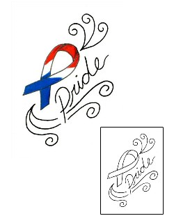 Ribbon Tattoo Patronage tattoo | JJF-00644