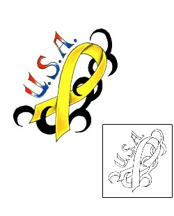 Ribbon Tattoo Patronage tattoo | JJF-00653