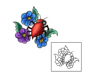 Beetle Tattoo Plant Life tattoo | JJF-00708