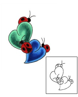 Ladybug Tattoo Insects tattoo | JJF-00718