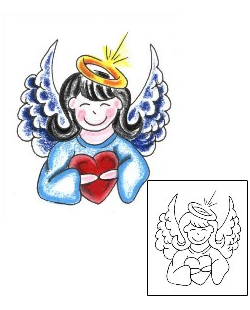 Angel Tattoo Religious & Spiritual tattoo | JJF-00765
