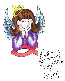 Angel Tattoo Religious & Spiritual tattoo | JJF-00766