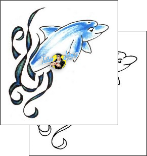 Dolphin Tattoo tattoo-styles-cartoon-tattoos-jennifer-james-jjf-00778