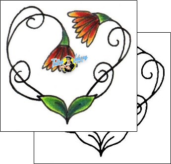 Heart Tattoo flower-tattoos-jennifer-james-jjf-00785