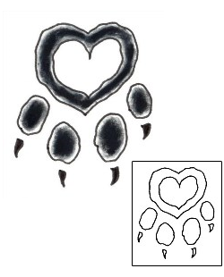 Paw Print Tattoo JJF-00792