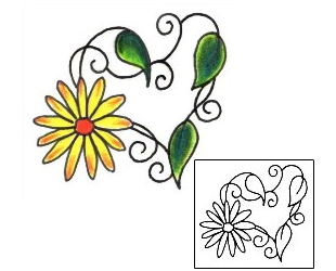 Daisy Tattoo Plant Life tattoo | JJF-00797
